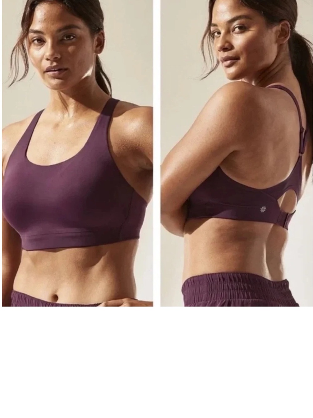 Athleta Advance high impact sports bra Agate purple color Size 38C